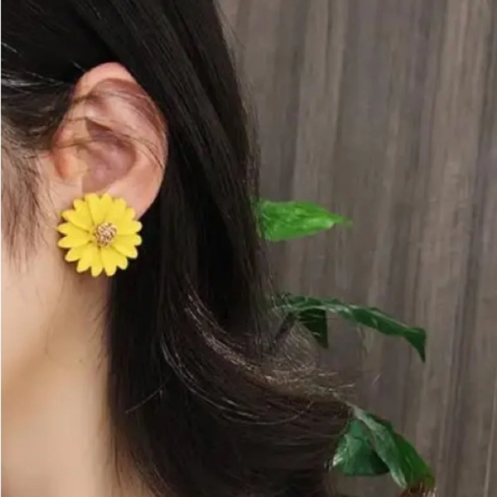 Pink Flower Earrings